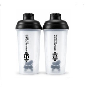HSF Nutrition Protein Shaker Bottle with Mixer Ball (Set of 2)
